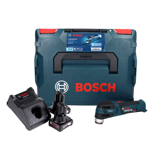 Bosch GOP 12V-28 Professional Akku Multi Cutter 12 V Brushless + 2x Akku 6,0 Ah + Ladegerät + L-Boxx - Toolbrothers