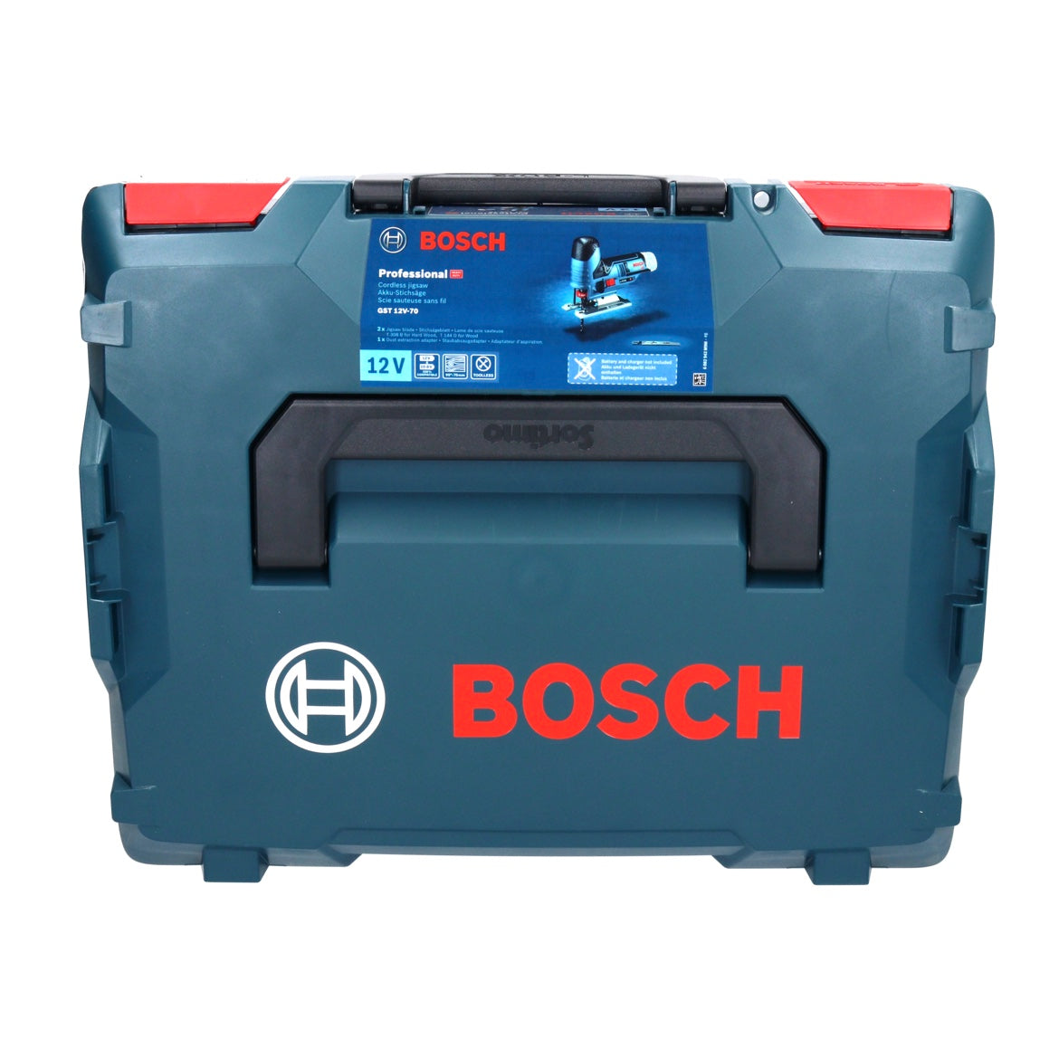 Bosch GST 12V-70 Professional Akku Stichsäge 12 V + 2x Akku 3,0 Ah + Ladegerät + L-Boxx - Toolbrothers