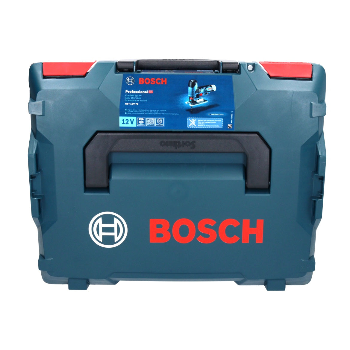 Bosch GST 12V-70 Professional Akku Stichsäge 12 V + 1x Akku 6,0 Ah + Ladegerät + L-Boxx - Toolbrothers