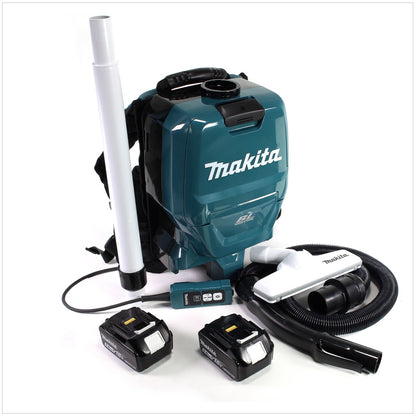 Makita DVC 260 36V Akku Rucksack Staubsauger (2x 18V) Brushless mit 2x BL1850 B 5,0 Ah Akku - Toolbrothers