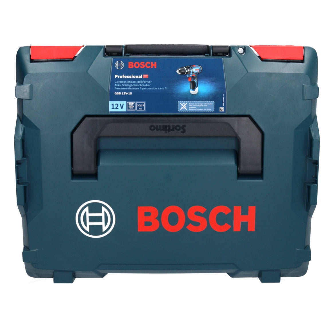 Bosch GSB 12V-15 Professional Akku Schlagbohrschrauber 12 V 30 Nm + 1x Akku 6,0 Ah + L-Boxx - ohne Ladegerät - Toolbrothers