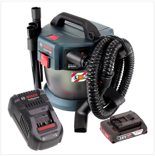 Bosch GAS 18V-10 L Professional Li-Ion Akku Staubsauger Nass- und Trockensauger + 1x GBA 2,0 Ah Akku + GAL 1880 CV Ladegerät - Toolbrothers