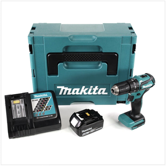 Perceuse à percussion sans fil Makita DHP 483 RM1J 18V 40Nm en Makpac + 1x batterie 4,0 Ah + chargeur