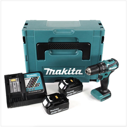 Perceuse à percussion sans fil Makita DHP 483 RMJ 18V 40Nm en Makpac + 2x batterie 4,0 Ah + chargeur