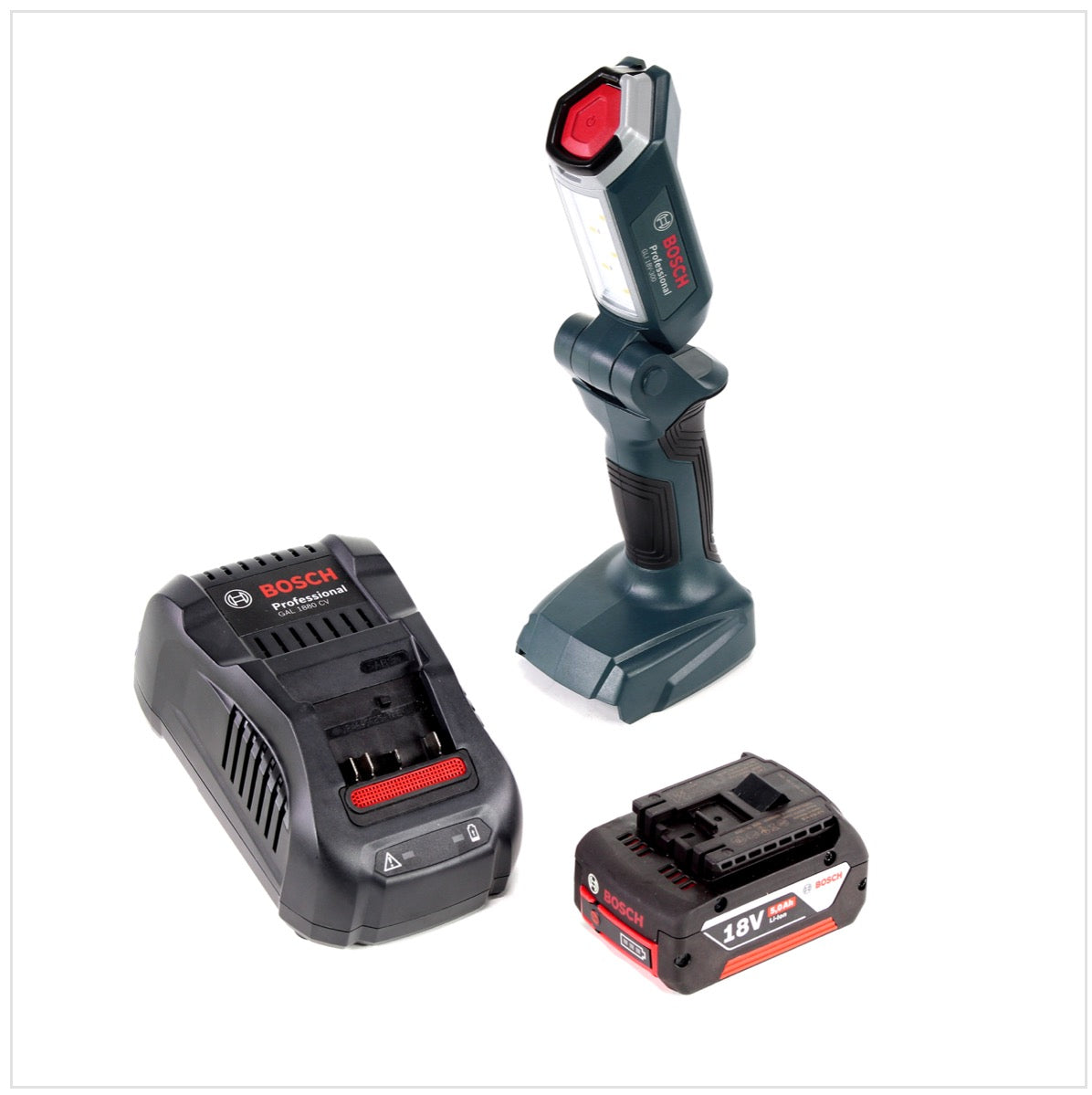 Bosch GLI 18V-300 Akku LED Lampe 18V 300lm + 1x 5,0 Ah Akku + Ladegerät - Toolbrothers