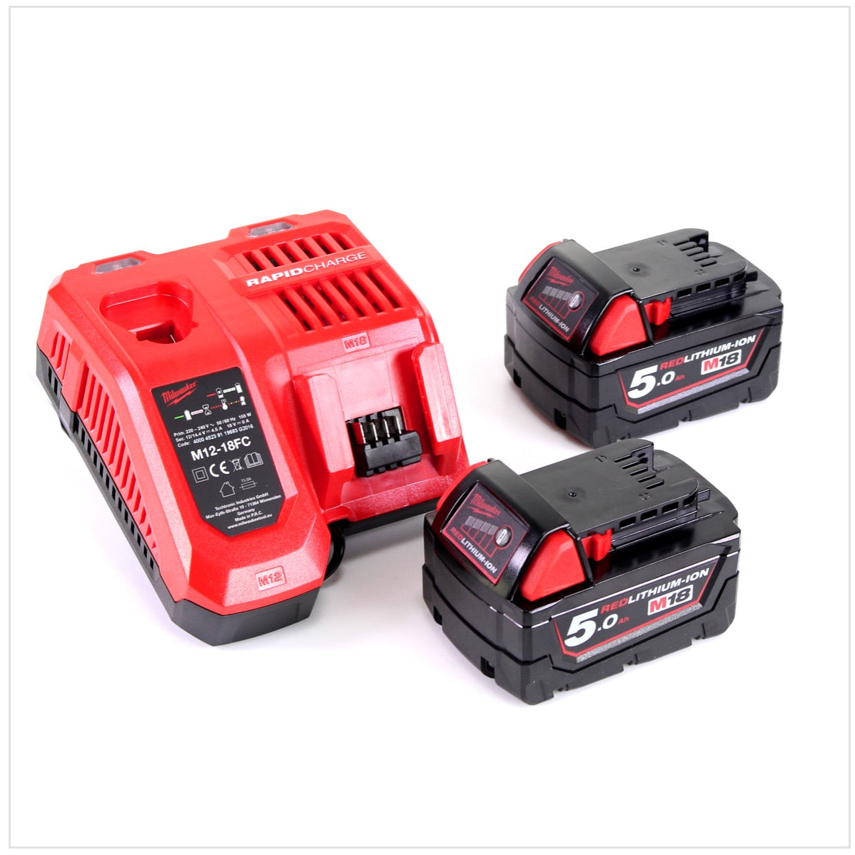 Milwaukee M18 BID 502C 18 V Li-Ion Akku Schlagschrauber + 2 x 5 Ah Akku + Ladegerät im TStak Koffer - Toolbrothers