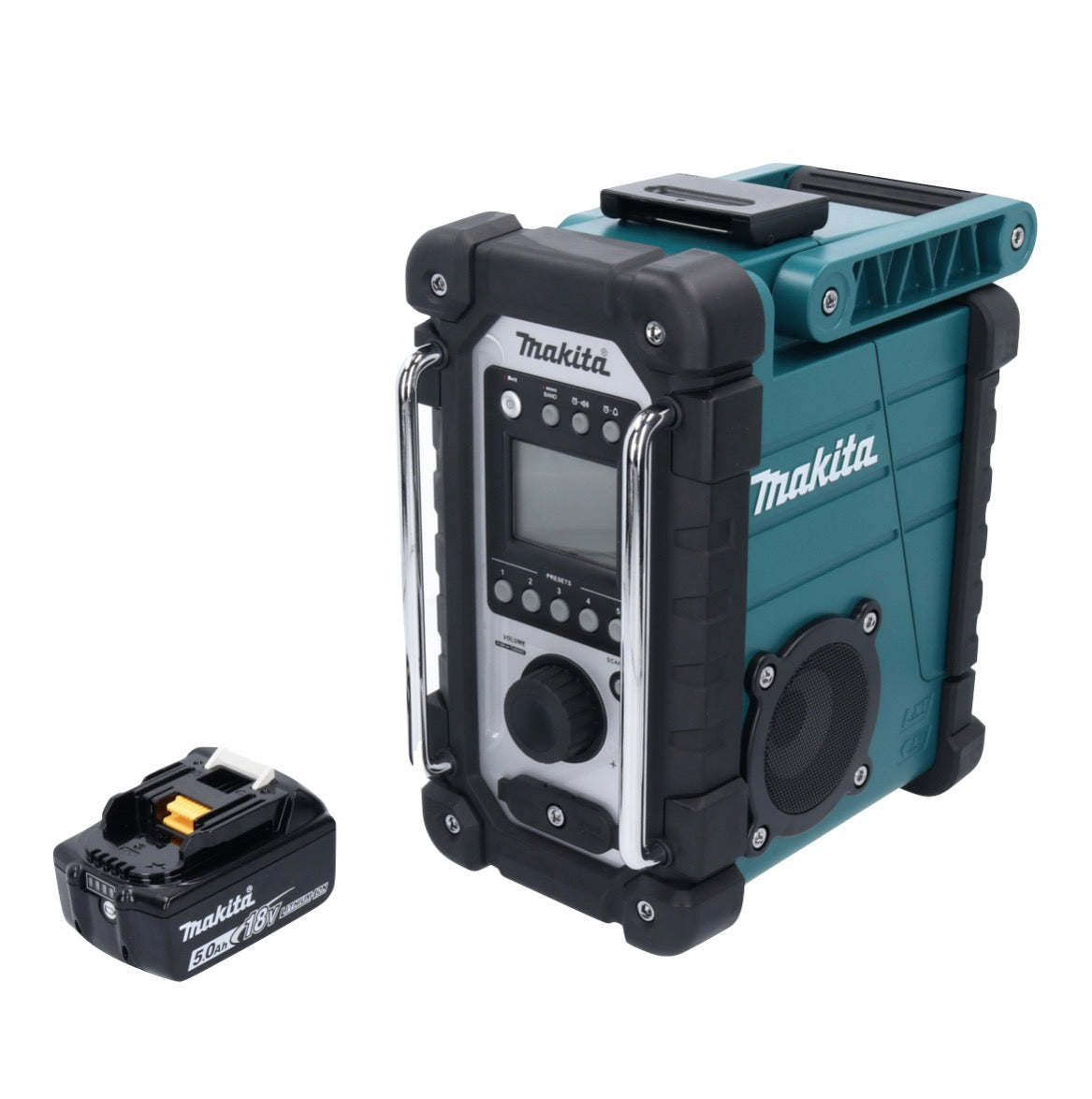 Makita DMR 107 T1 Akku Baustellen Radio 7,2 - 18 V + 1x Akku 5,0 Ah - ohne Ladegerät - Toolbrothers