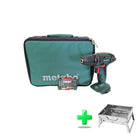 Taladro atornillador a batería Metabo BS 18 18 V 48 Nm + caja de puntas + bolsa + parrilla de carbón para exterior Toolbrothers