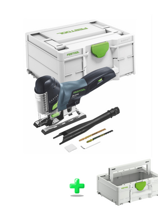 Festool CARVEX PSC 420 EB-Basic sierra de calar pendular a batería 18 V 120 mm (576521) Brushless + Systainer + Festool Systainer ToolBox SYS3 TB M 137 (204865) T-LOC