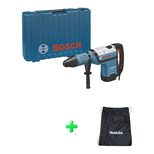 Perceuse à percussion Bosch GBH 12-52 D Professional 1700 W 19 J SDS Max (611266100) + mallette + sac à dos / sac d'accessoires Makita