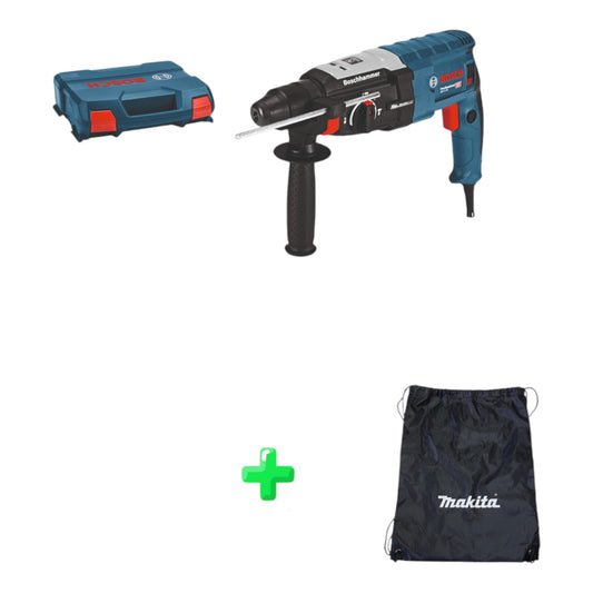 Bosch GBH 2-28 Marteau perforateur professionnel Boschhammer 880 Watt 3,2 J SDS (0611267500) + mallette + sac à dos / sac d'accessoires Makita