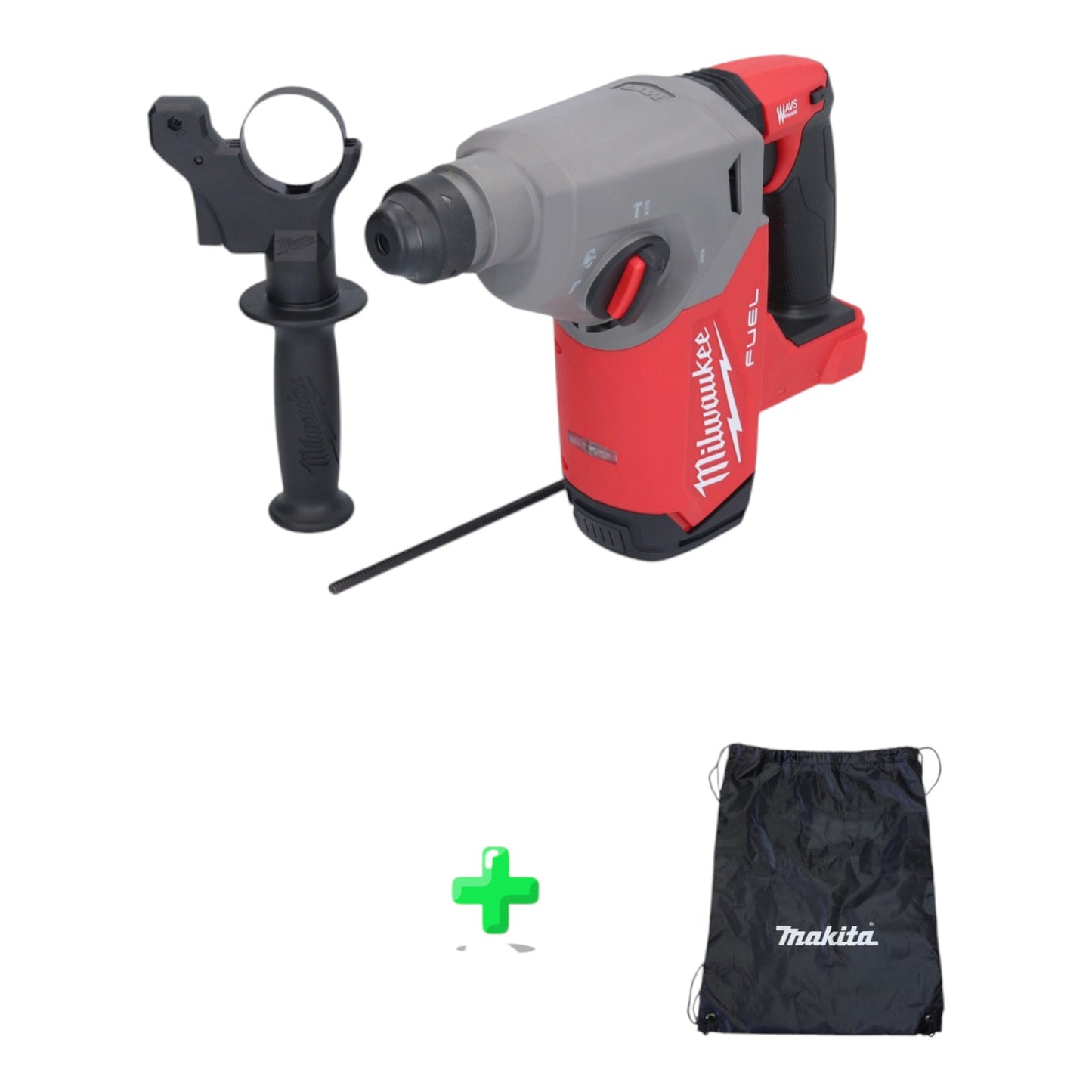 Perceuse à percussion sans fil Milwaukee M18 FH-0 18 V 2,5 J SDS plus sans balais (4933478499) + sac à dos / sac à accessoires Makita