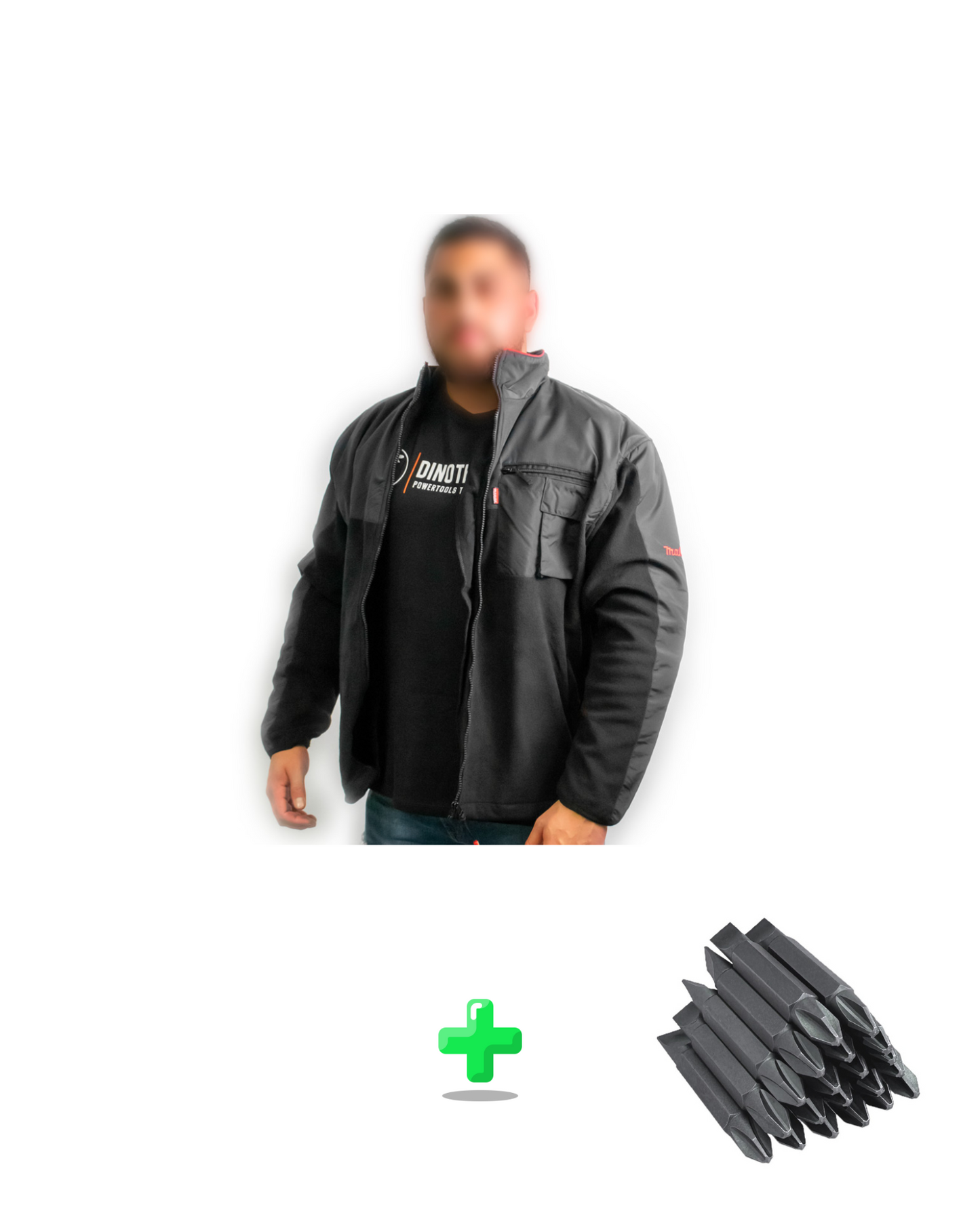 Makita Fleece Jacket XL Work and Leisure (98P118) Coopération avec Dickies + Makita Bit Set PH2 45 mm 20 pièces