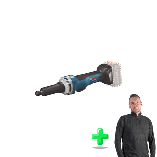 Bosch GGS 18V-23 PLC Professional Akku Geradschleifer 18 V Brushless + L-Boxx + Toolbrothers Quarter-Zip Sweatshirt