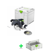 Sierra circular inalámbrica Festool HKC 55 EB-Basic 18 V 160 mm sin escobillas (576163) + Systainer + Festool Systainer ToolBox SYS3 TB M 137 (204865) T-LOC