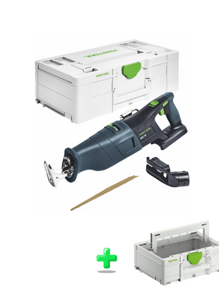 Scie sabre sans fil Festool RSC 18 EB-Basic 18 V sans balais (576947) + Systainer + Festool Systainer ToolBox SYS3 TB M 137 (204865) T-LOC