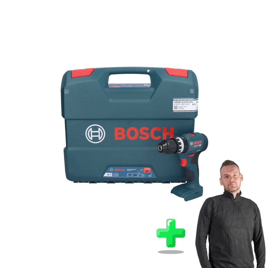 Bosch GSB 18V-45 Professional Akku Schlagbohrschrauber 18 V 45 Nm Brushless + L-Case + Toolbrothers Quarter-Zip Sweatshirt