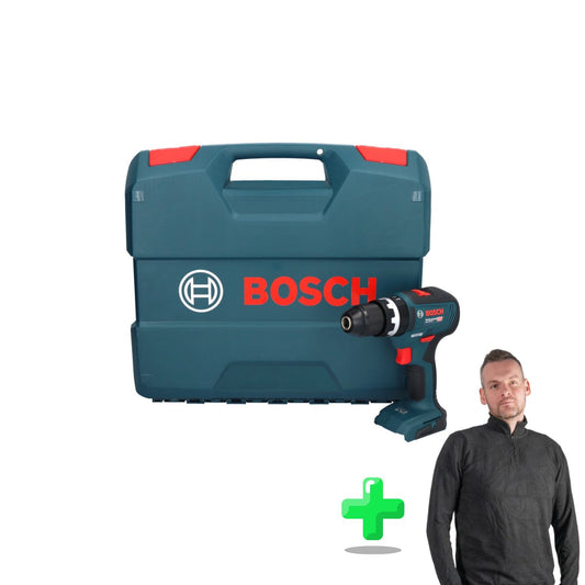 Bosch GSB 18V-55 Perceuse à percussion sans fil professionnelle 18 V 55 Nm sans balais + étui + sweat-shirt Toolbrothers quart de zip