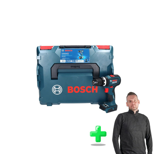 Bosch GSB 18V-90 C Professional Perceuse à percussion sans fil 18 V 64 Nm (06019K6102) sans balais + L-Boxx + Sweat-shirt Toolbrothers Quarter-Zip