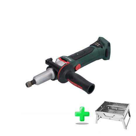 Meuleuse droite à batterie Metabo GA 18 LTX G 18 V 6 mm (600639850) + barbecue au charbon d'extérieur Toolbrothers