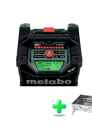 Metabo RC 12 18 32 W BT DAB+ radio de chantier sur batterie 12 - 18 V IP 54 (600779850) + barbecue au charbon de bois Toolbrothers