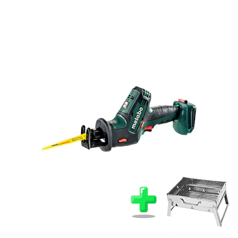 Scie alternative à batterie Metabo SSE 18 LTX Compact 18 V 13 mm (602266890) + barbecue à charbon d'extérieur Toolbrothers