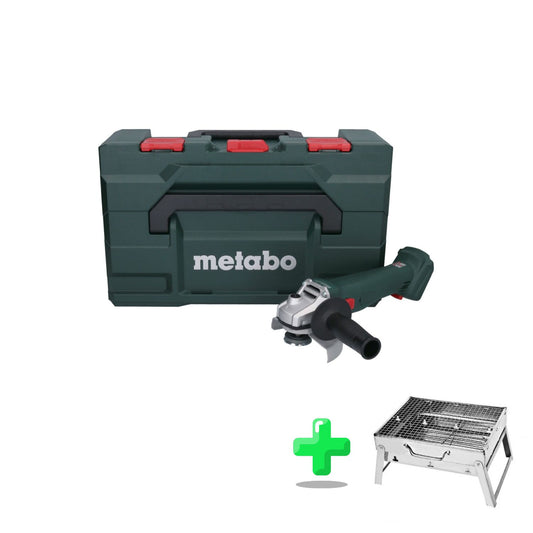 Meuleuse d'angle sur batterie Metabo W 18 L 9-125 18 V 125 mm + metaBOX (602247840) + barbecue au charbon d'extérieur Toolbrothers