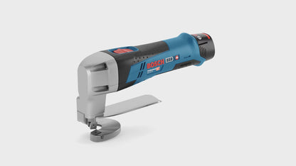 Bosch GSC 12V-13 Tijeras para hojalatero a batería profesional 12 V (0601926108) + 2x batería 2,0 Ah + cargador + L-Boxx