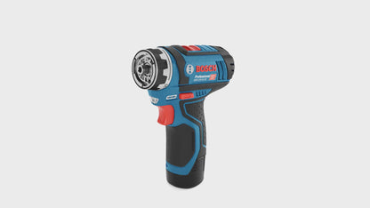 Bosch GSR 12V-15 FC Professional FlexiClick Perceuse-visseuse sans fil avec Boîtier L-Boxx 2x Batteries 2 Ah + Chargeur + 3 Porte-embout ( 06019F6000 )