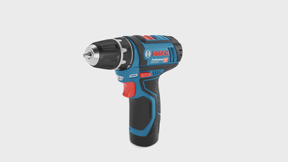 Bosch GSR 12V-15 Professional Akku Bohrschrauber 12 V 30 Nm ( 0601868109 ) + 2x Akku 2,0 Ah + Ladegerät + L-Boxx