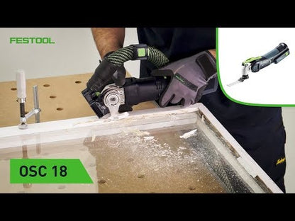 Festool VECTURO OSC 18 E-Basic Set Akku Oszillierer 18 V Starlock Max ( 576592 ) Brushless + 7 tlg. Zubehör Set + Systainer - ohne Akku, ohne Ladegerät ( Nachfolger von 574849 )