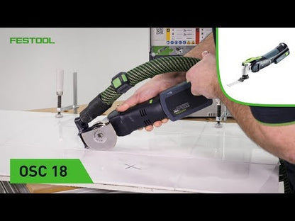 Festool VECTURO OSC 18 E-Basic Set Batería Oscilador 18 V Starlock Max (576592) Sin escobillas + Juego de accesorios de 7 piezas + Systainer - sin batería, sin cargador (sucesor de 574849)