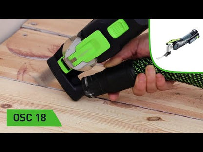 Festool VECTURO OSC 18 E-Basic Set Batería Oscilador 18 V Starlock Max (576592) Sin escobillas + Juego de accesorios de 7 piezas + Systainer - sin batería, sin cargador (sucesor de 574849)