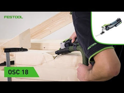 Festool VECTURO OSC 18 E-Basic Set Batería Oscilador 18 V Starlock Max (576592) Sin escobillas + Juego de accesorios de 7 piezas + Systainer - sin batería, sin cargador (sucesor de 574849)