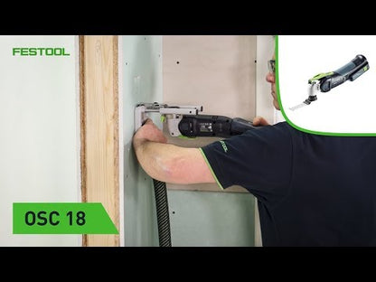 Festool VECTURO OSC 18 E-Basic Set Batería Oscilador 18 V Starlock Max (576592) Sin escobillas + Juego de accesorios de 7 piezas + Systainer - sin batería, sin cargador (sucesor de 574849)