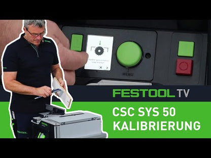 Festool CSC SYS 50 EBI-Basic set scie sur table à batterie 36 V (2x 18 V) (577371) 168 mm sans balais + châssis de base - sans batterie, sans chargeur